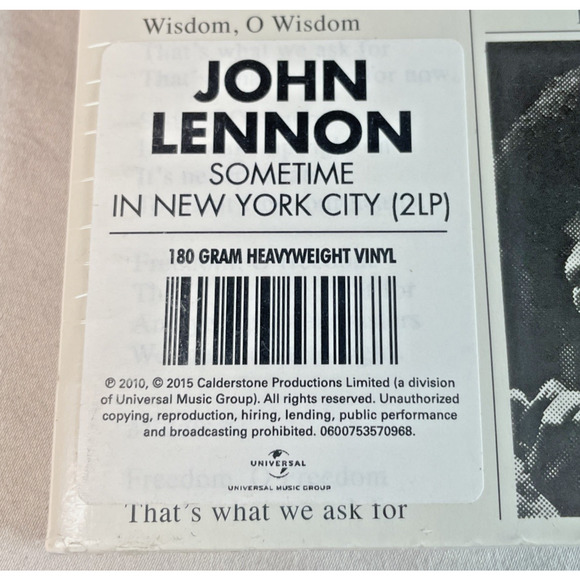 JOHN LENNON Plastic Ono Band 2 LP Vinyl Some Time In New York City FACTORY SEAL - Picture 2 of 9